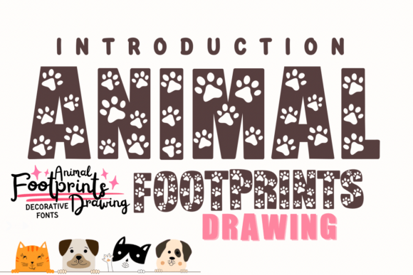 Animal Footprints Drawing: Integrating Playful Typography into Modern Design