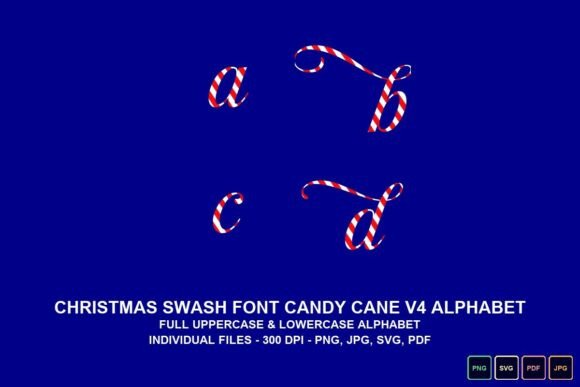 Christmas Swash Font Candy Cane V4: Skip the Layout Work and Start Designing