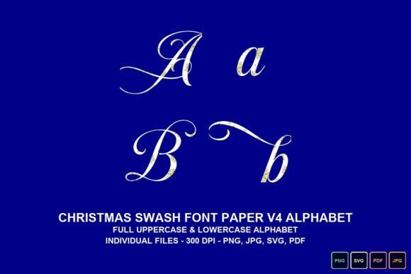 Christmas Swash Font Paper V4 Alphabet: Creative Typography Made Simple