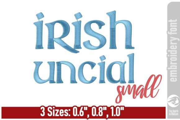 Exploring the Unique Appeal of the Irish Uncial Embroidery Font - Small