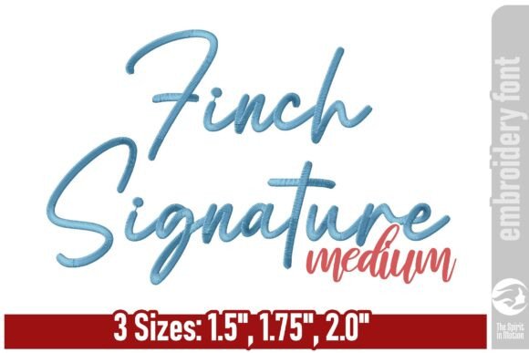 Finch Signature Embroidery Font - M: Stylish, Modern, and Handwritten with Purpose