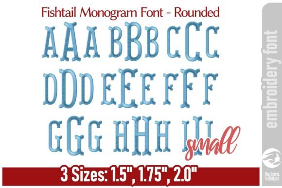 Fishtail Monogram Font – Rounded S: Elegant Embroidery Made Easy