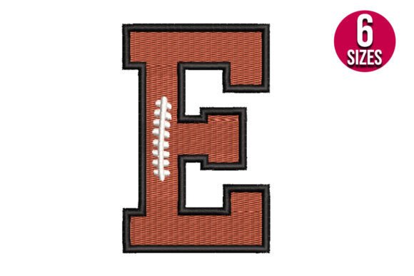 Football Font Alphabet Letter E: Bold, Sporty Design for Teams and Fans