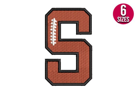 Football Font Alphabet Number Five 5: A Stylish Embroidery Choice for Creative Projects