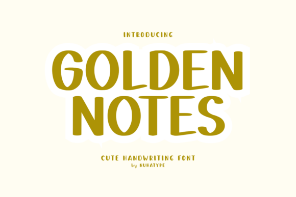 Golden Notes Font: Sassy Handwriting for Creative Projects