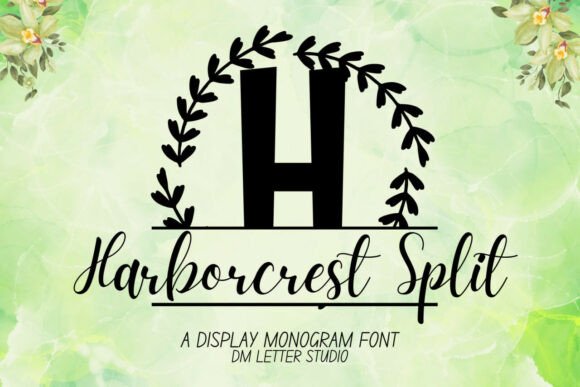 Harborcrest Split Monogram: Coastal Elegance