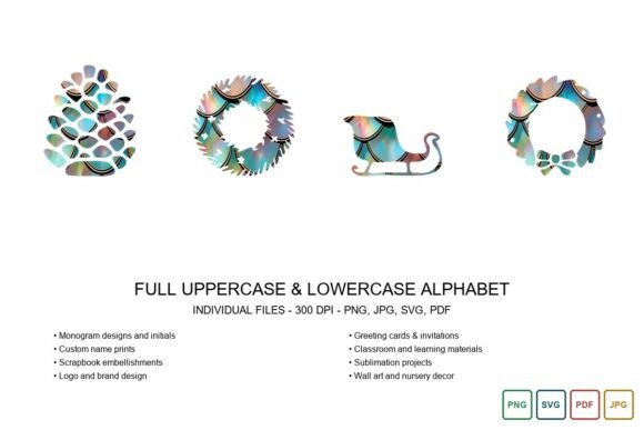 Iridescent Christmas Icons: Evaluating Typographic Art Assets for Holiday Design