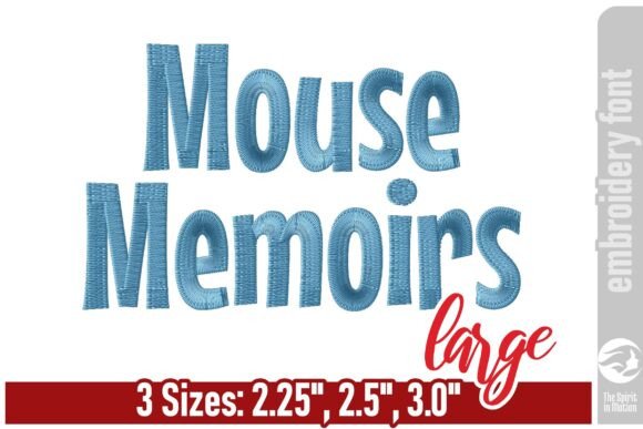Mouse Memoirs Cute Embroidery Font - L: Adding Playful Charm to Embroidery Projects