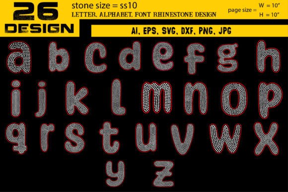 Rhinestone Alphabet Designs for Creative Projects
