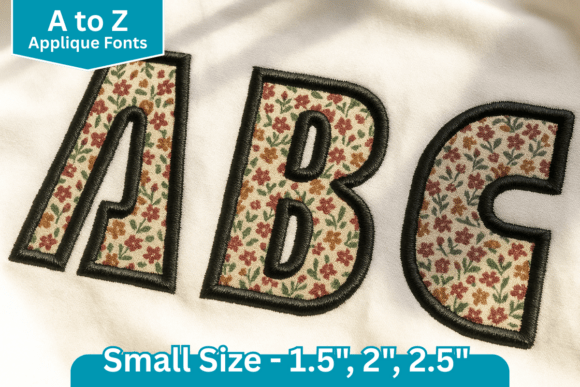 Rocket Patch Applique Embroidery Font
