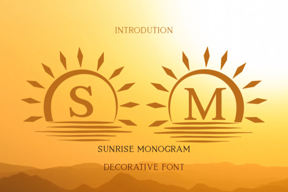 Sunrise Monogram: Elevate Designs with Boho Style