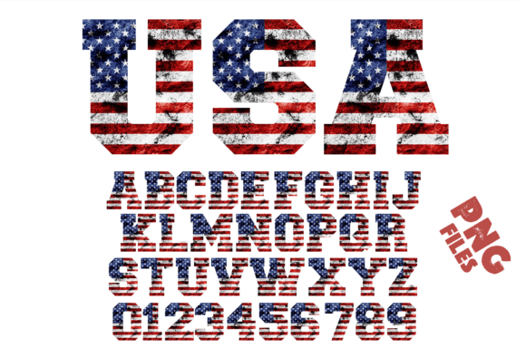 Unlocking Creativity: The Rise of USA Flag Grunge Letters Numbers Font PNG in Digital Design